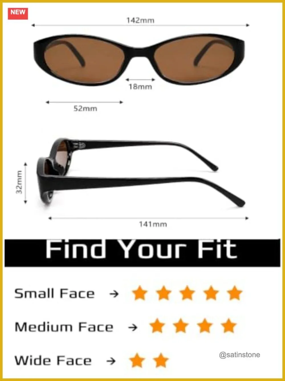 Retro Oval Sunglasses Women 90s Small Chic Lightweight UV Protection